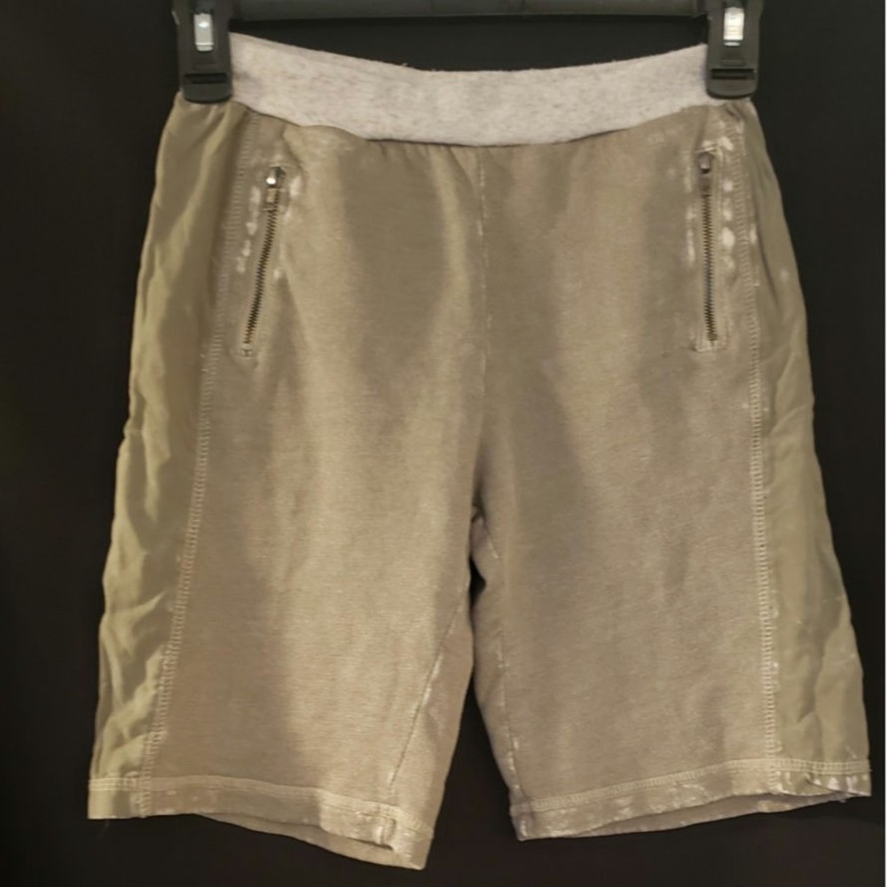 CHASER Boys Size 8 Shorts Terry Cloth Linen Cotton Mineral Wash Olive Green‎